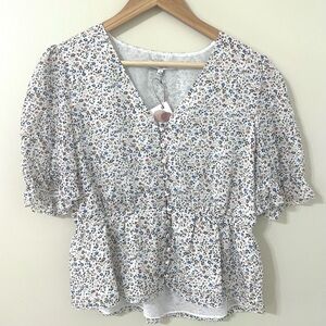 Medium Madewell Floral Cropped Top